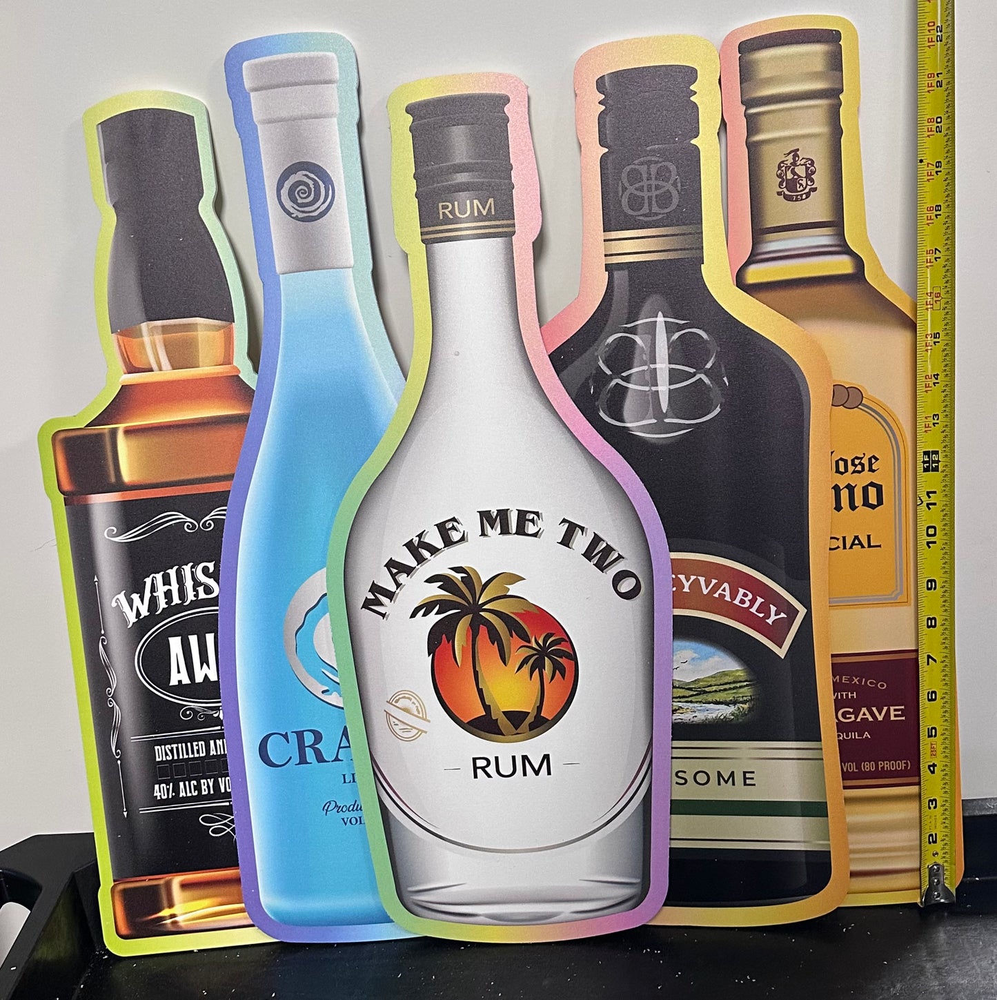 BIG Props BUNDLE: Alcohol! 5 Large Alcohol Bottles Photo Booth Prop
