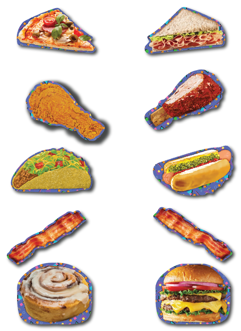 BUNDLE! Food - 5 Double-Sided Props