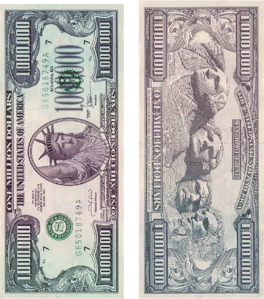 Big Props: Money! Million Dollar Bill