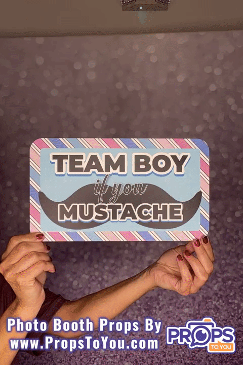 Bundle! Gender Reveal - 5 Double-Sided Photo Booth Props