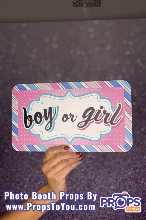 Bundle! Gender Reveal - 5 Double-Sided Photo Booth Props