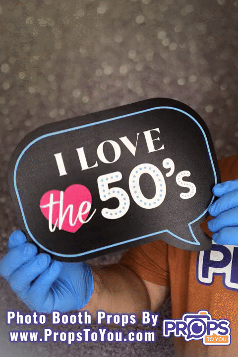 BUNDLE! 1950's Bundle - 5 Double-Sided Photo Booth Props
