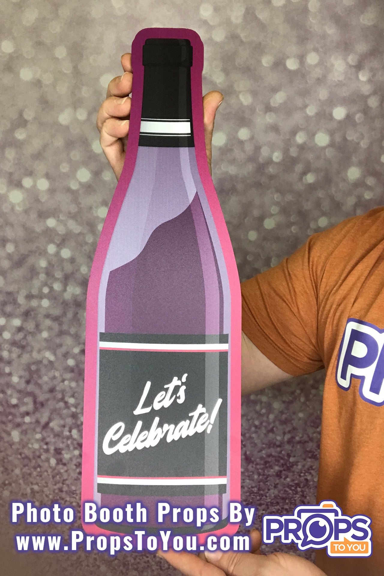 BIG Props: 40th Birthday! 40 is the New 30/Let's Celebrate Wine Bottle Photo Booth Prop