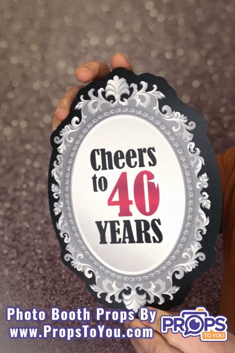BUNDLE! 40th Birthday Bundle - 5 Double-Sided Photo Booth Props