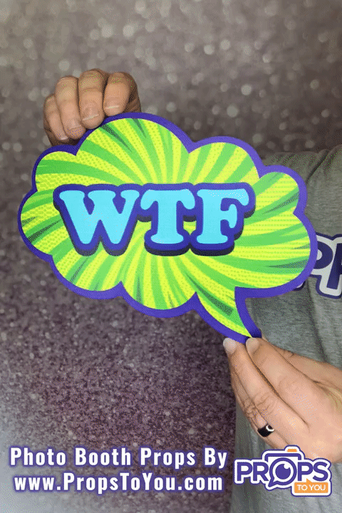 BUNDLE! Neon Speech Bubbles - 5 Double-Sided Photo Booth Props