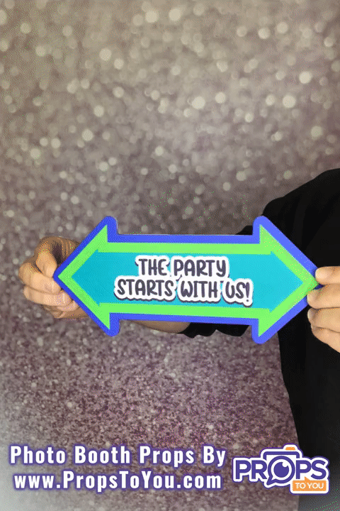 BUNDLE! Fun Bright Signs - 5 Double-Sided Photo Booth Props