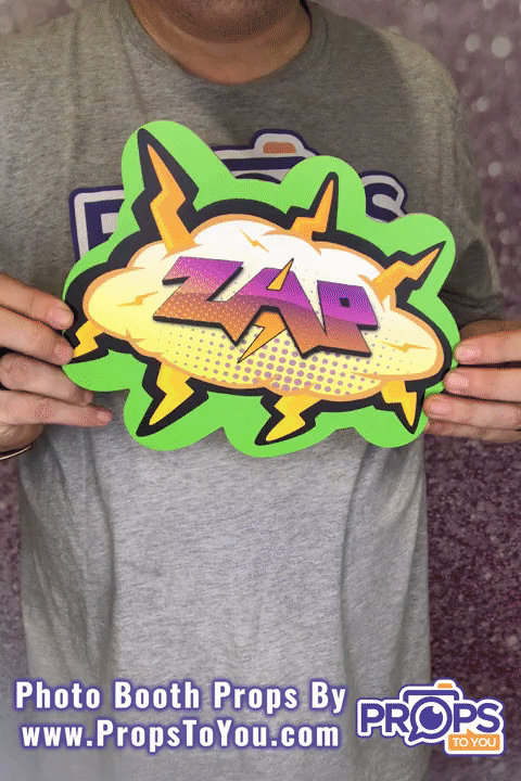 BUNDLE! Pow! - 5 Double-Sided Photo Booth Props