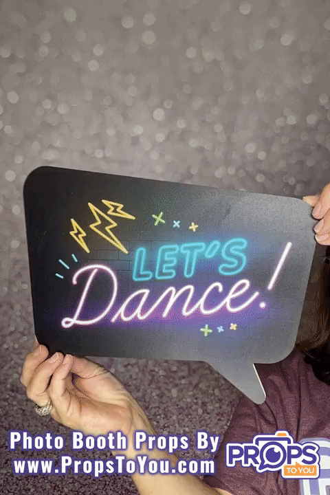 BUNDLE - Neon Speech Bubbles 2 - 5 Double-Sided Photo Booth Props