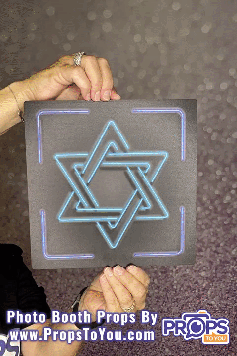 BUNDLE! Neon Mitzvah - 5 Double-Sided Photo Booth Props