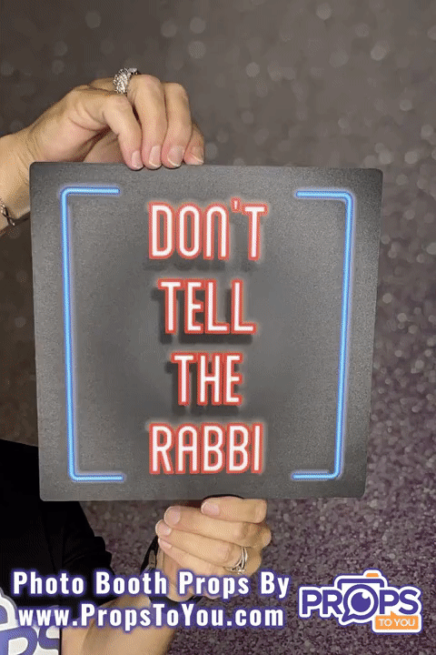 BUNDLE! Neon Mitzvah - 5 Double-Sided Photo Booth Props