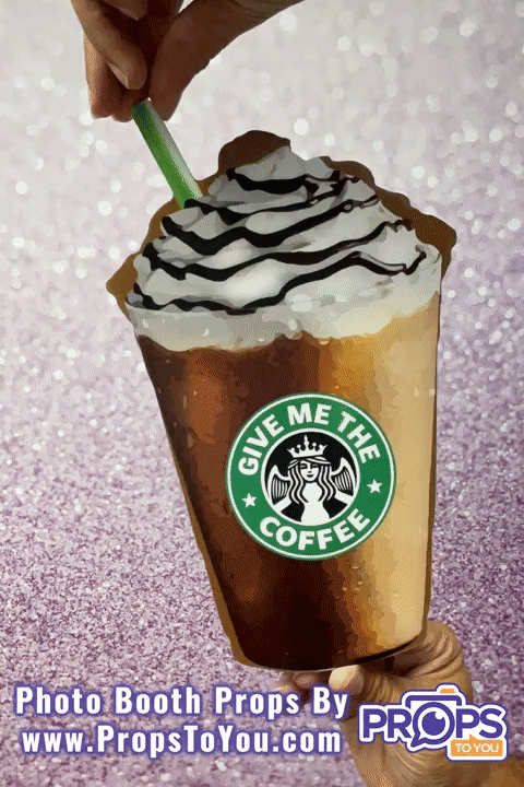 BUNDLE: Coffee Lovers 2 5 Double-Sided Photo Booth Props