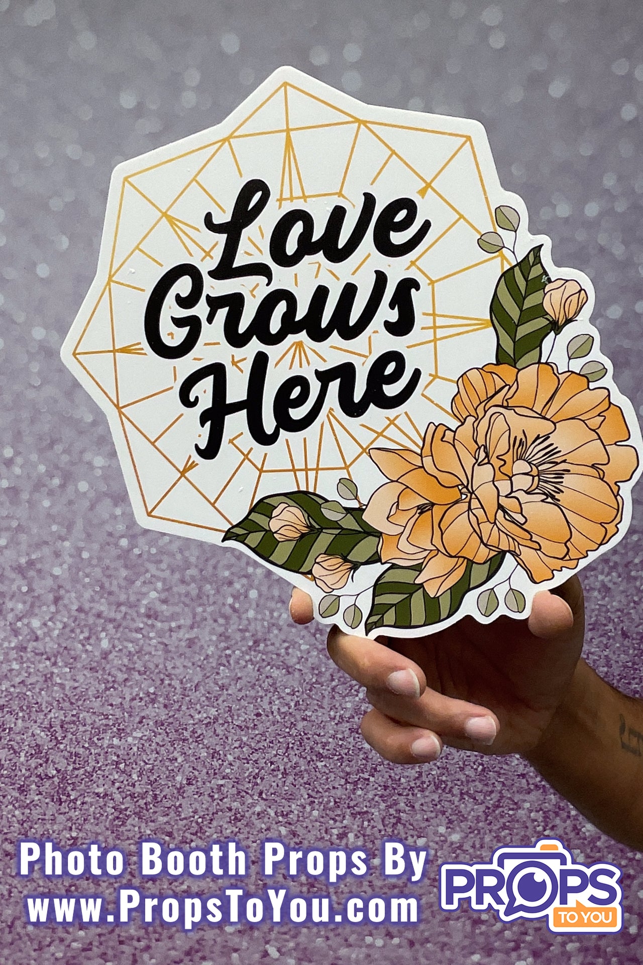 BUNDLE: Garden Wedding 5 Double-Sided Photo Booth Props