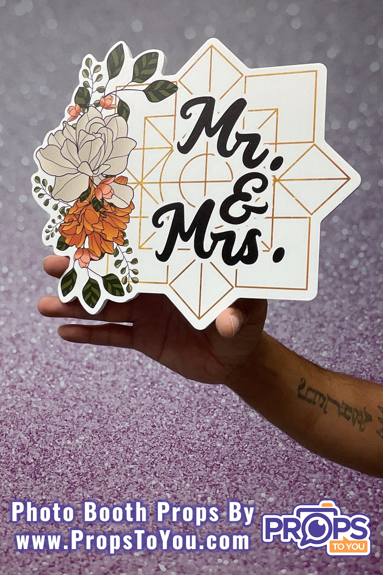 BUNDLE: Garden Wedding 5 Double-Sided Photo Booth Props