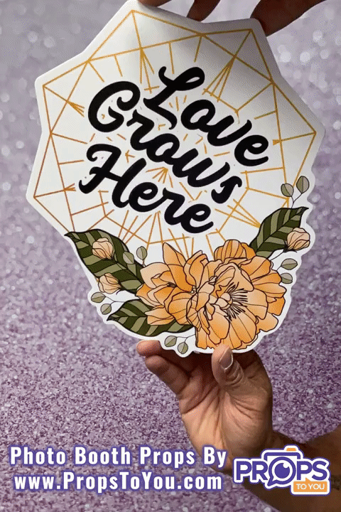 BUNDLE: Garden Wedding 5 Double-Sided Photo Booth Props