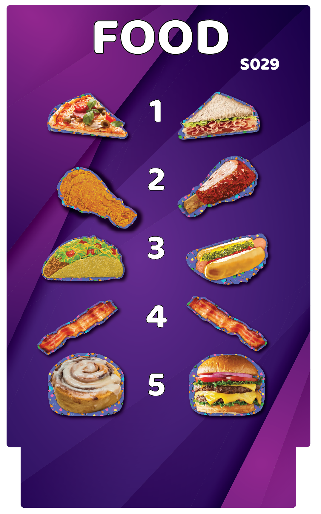 BUNDLE! Food - 5 Double-Sided Props