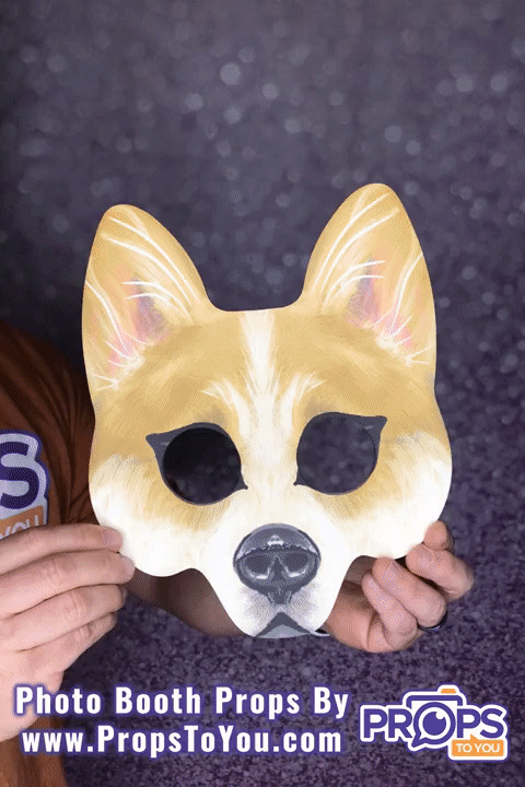 BUNDLE! Dog Masks - 5 Double-Sided Photo Booth Props