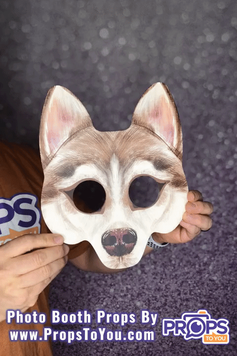 BUNDLE! Dog Masks - 5 Double-Sided Photo Booth Props