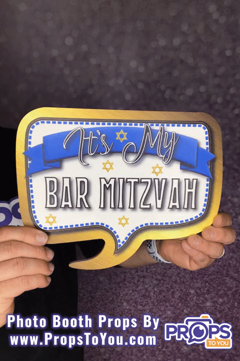 BUNDLE! Bar Mitzvah - 5 Double-Sided Photo Booth Props