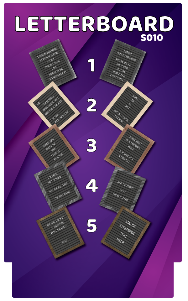 BUNDLE! Letterboard - 5 Double-Sided Photo Booth Prop