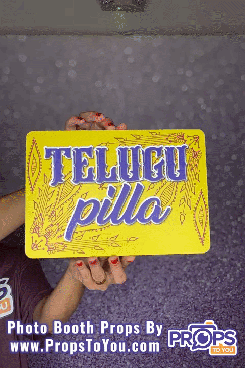 BUNDLE! Indian: Telugu Bundle - 5 Double-Sided Photo Booth Props