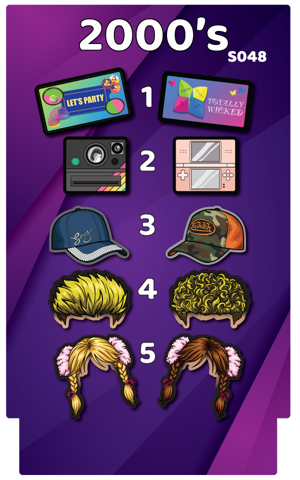 BUNDLE! 2000's Bundle - 5 Double-Sided Photo Booth Props
