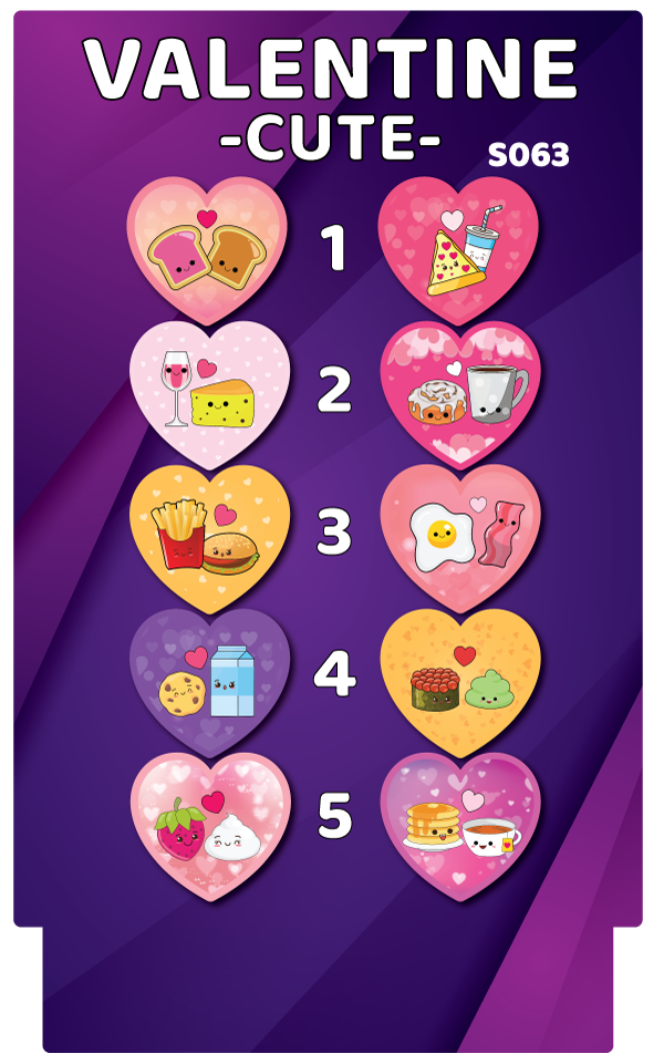 BUNDLE! Valentine - Cute Bundle - 5 Double-Sided Photo Booth Props