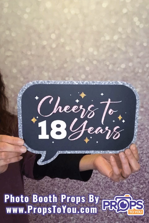 BUNDLE! 18th Birthday - 5 Double-Sided Photo Booth Props