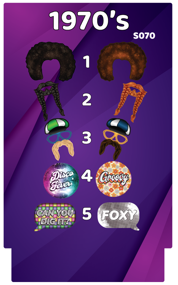 1970's photo discount booth props