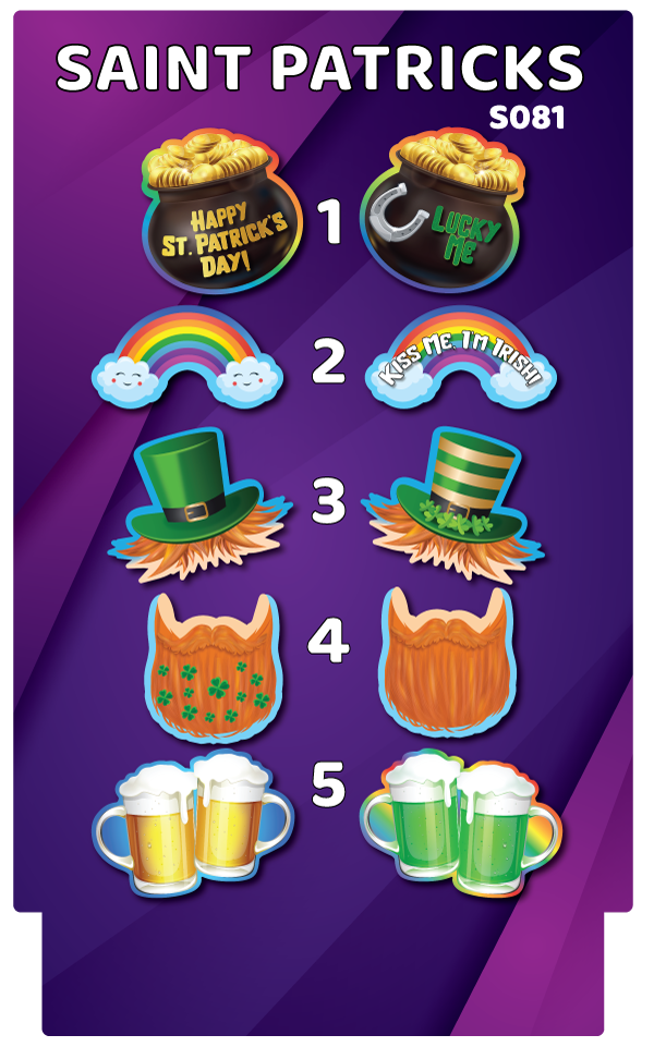 BUNDLE! Saint Patricks - 5 Double-Sided Photo Booth Props