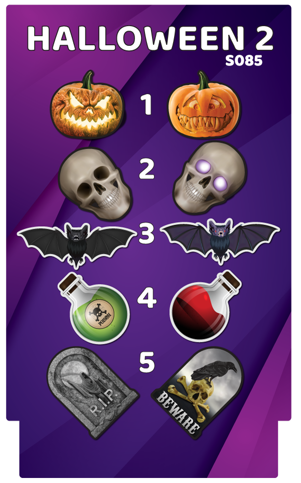 BUNDLE: Halloween 2 - 5 Double-Sided Photo Booth Props