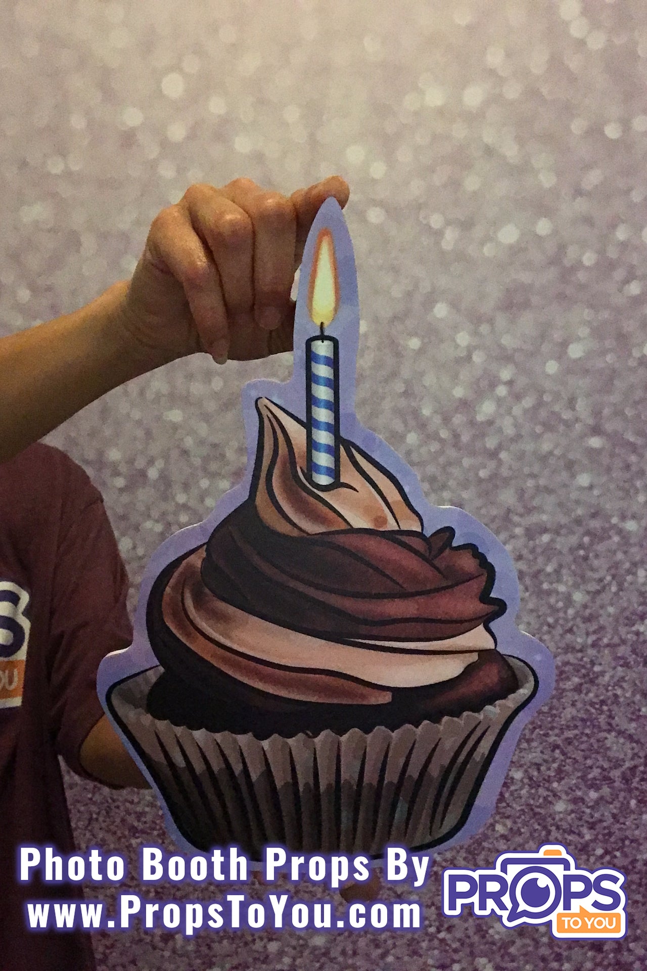 BUNDLE! Cupcakes With Candles Bundle - 5 Double-Sided Photo Booth Props