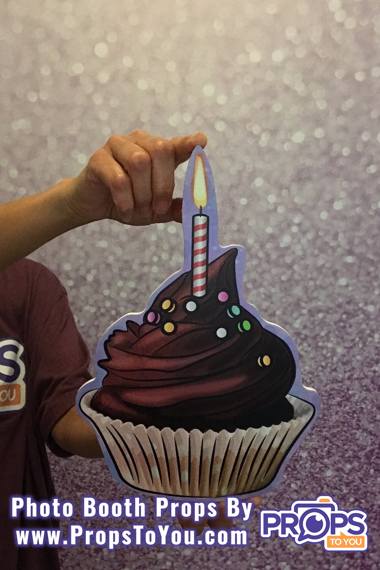 BUNDLE! Cupcakes With Candles Bundle - 5 Double-Sided Photo Booth Props
