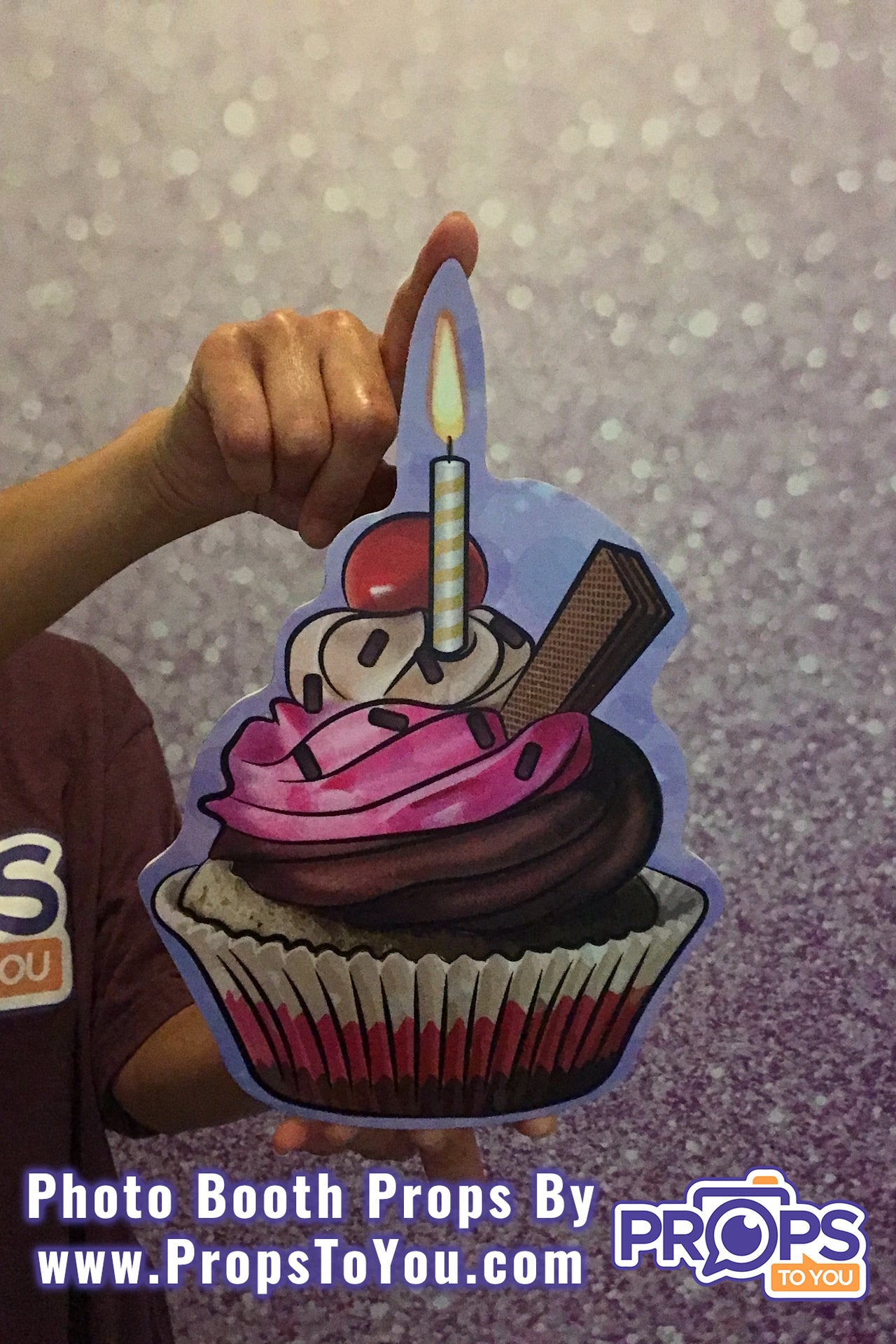 BUNDLE! Cupcakes With Candles Bundle - 5 Double-Sided Photo Booth Props
