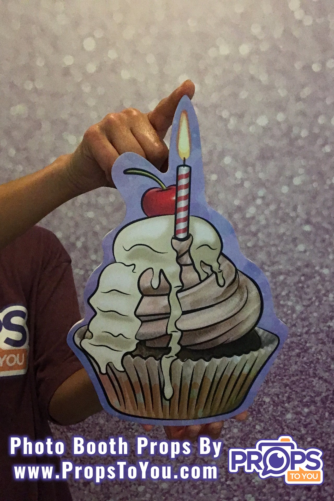 BUNDLE! Cupcakes With Candles Bundle - 5 Double-Sided Photo Booth Props