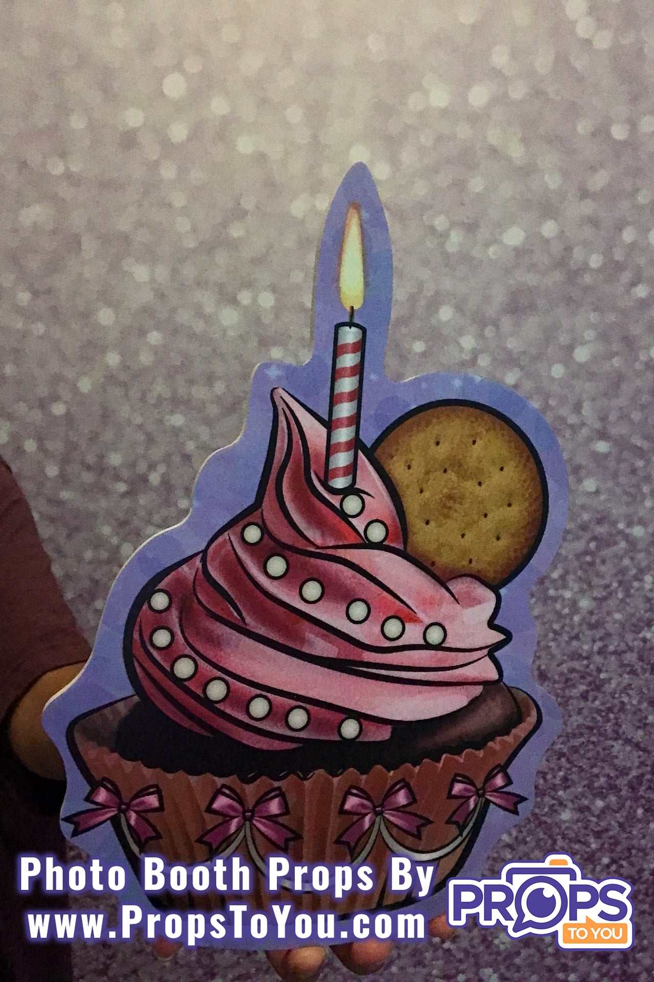 BUNDLE! Cupcakes With Candles Bundle - 5 Double-Sided Photo Booth Props