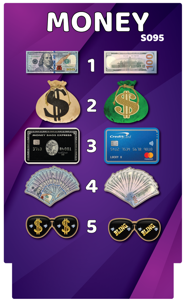 BUNDLE! Money - 5 Double-Sided Photo Booth Props