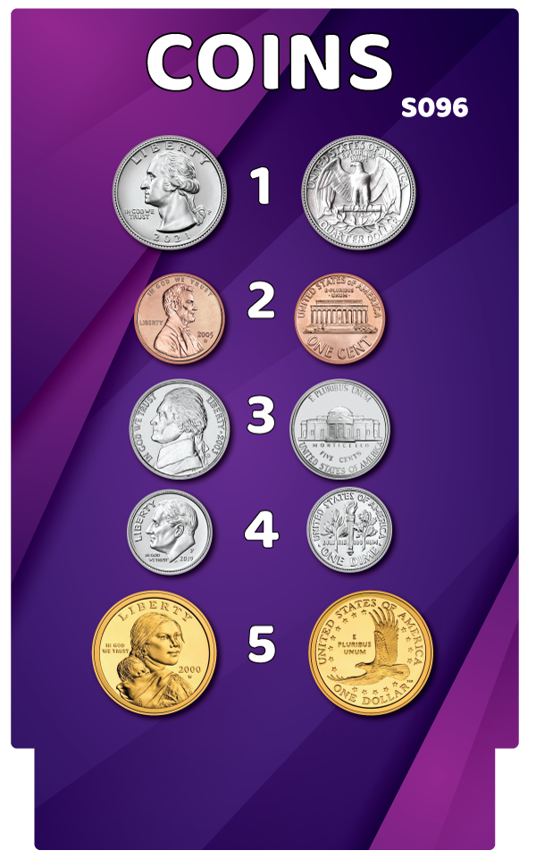 BUNDLE! Coins - 5 Double-Sided Photo Booth Props