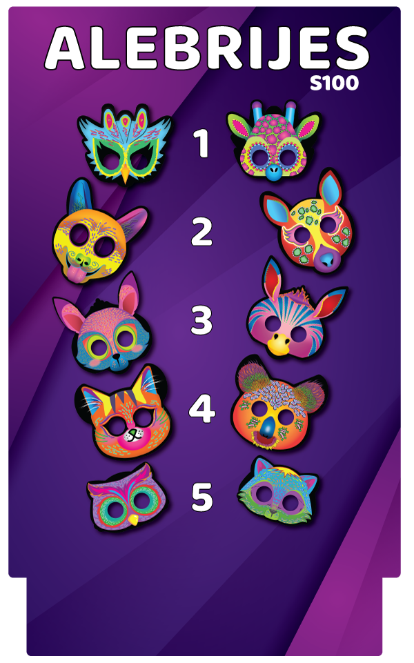 BUNDLE! Alebrijes Masks - 5 Double-Sided Mask Photo Booth Props