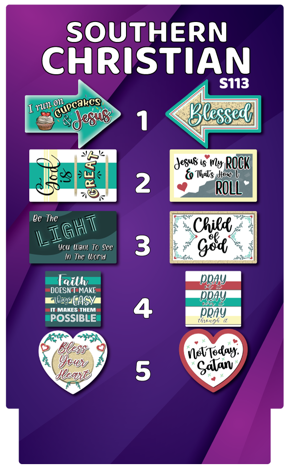 BUNDLE: Southern Christian 5 Double-Sided Photo Booth Props