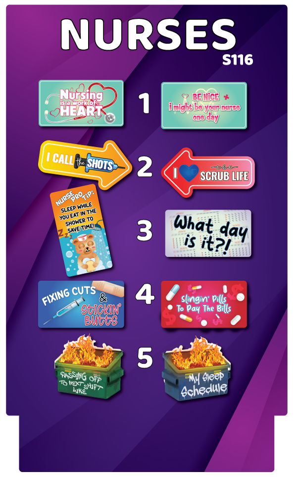 BUNDLE: Nurse 5 Double-Sided Photo Booth Props