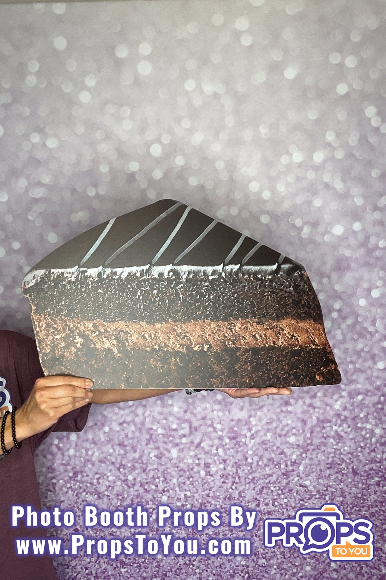 BIG Props: Chocolate/Rainbow Cake Slice Photo Booth Prop
