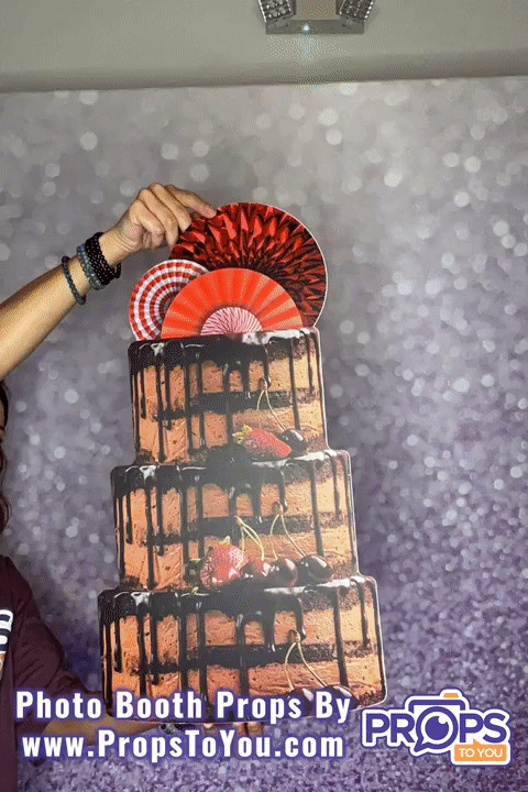 BIG Props 3 Tier Ganache Drip Birthday Chocolate Cake Photo Booth