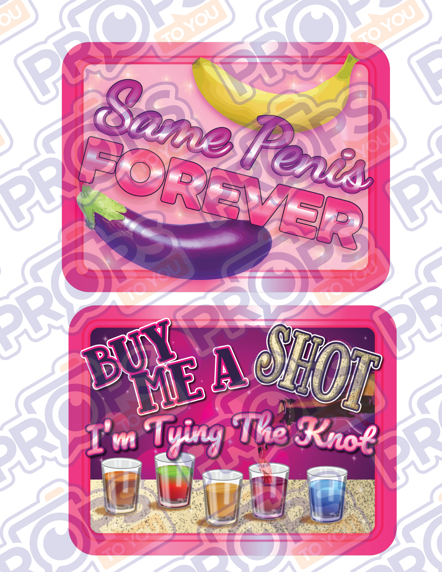 BUNDLE! Bachelorette - 5 Double-Sided Photo Booth Props