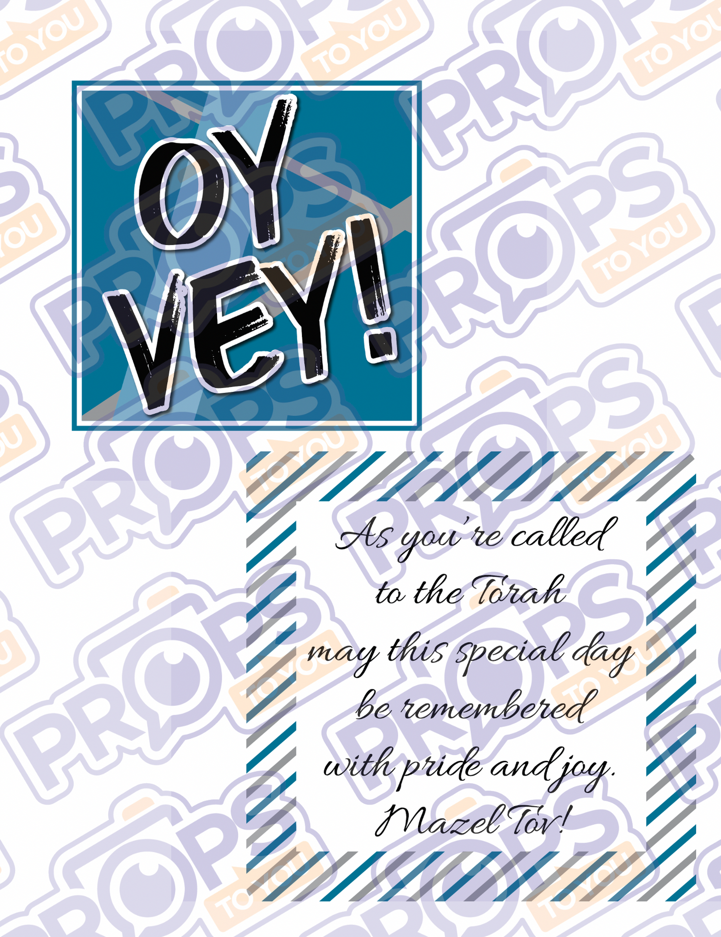 BUNDLE! Mitzvah - 5 Double-Sided Photo Booth Props