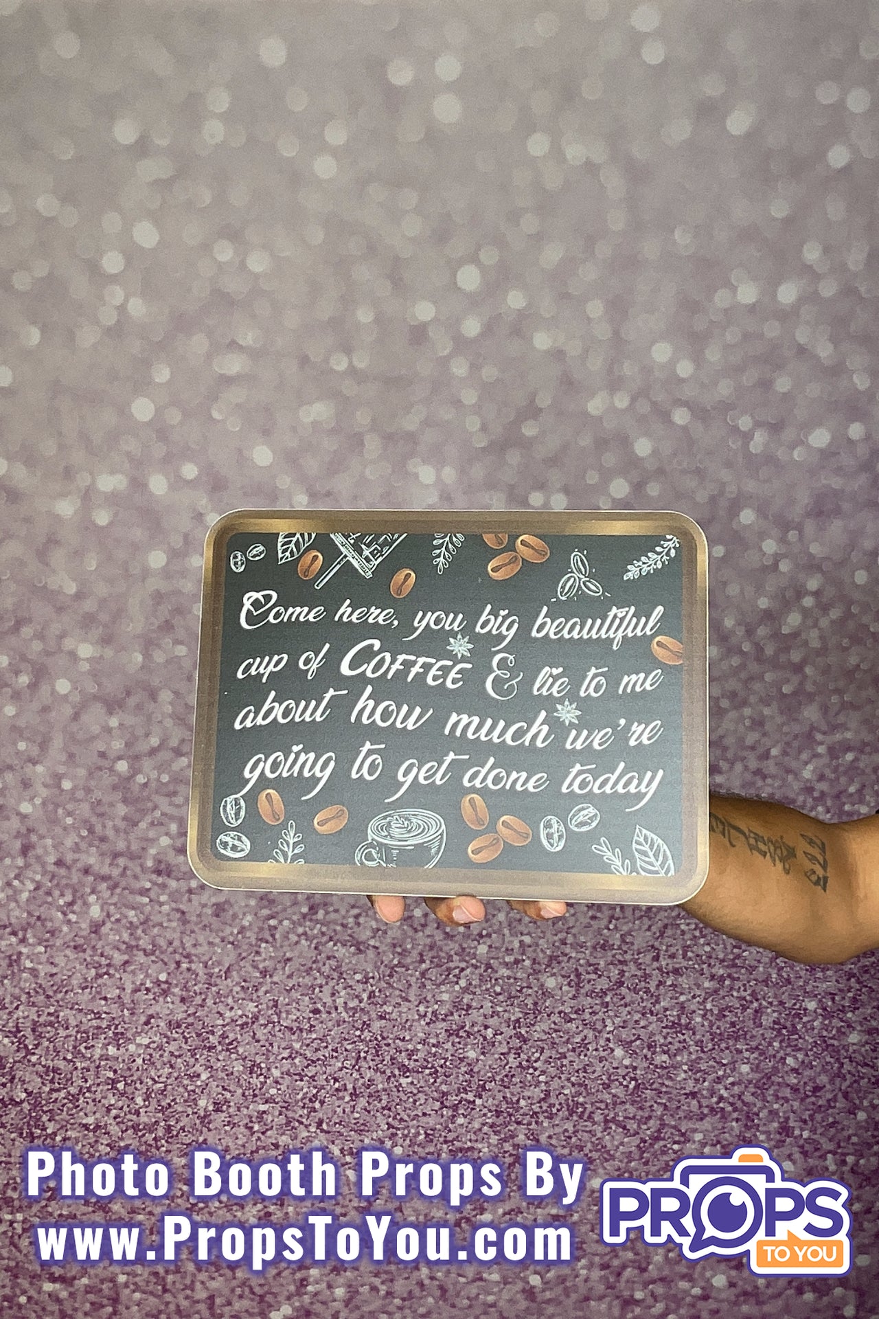 BUNDLE: Coffee Lovers 5 Double-Sided Photo Booth Props