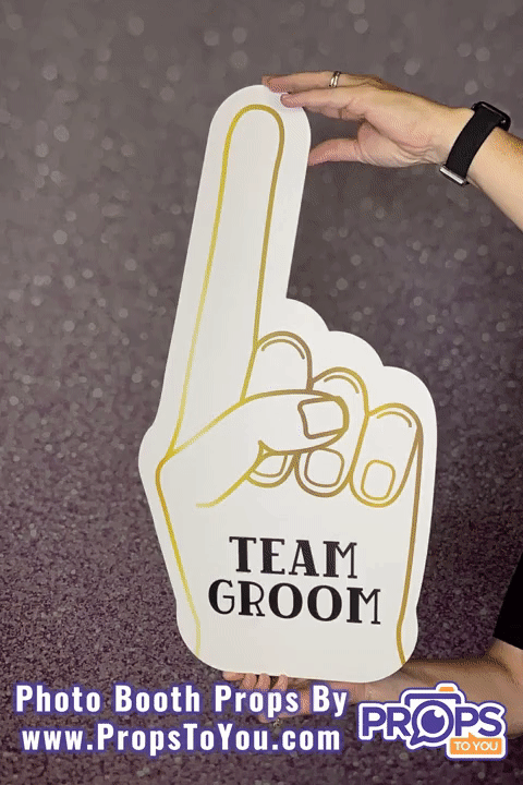 HUGE Props: Wedding - Modern 1! Team Groom/Team Bride Fan Finger Photo Booth Prop