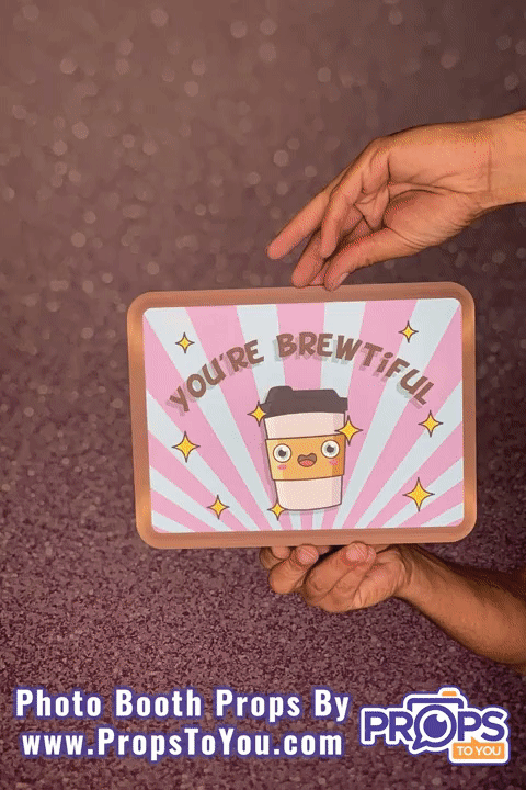 BUNDLE: Coffee Lovers 5 Double-Sided Photo Booth Props