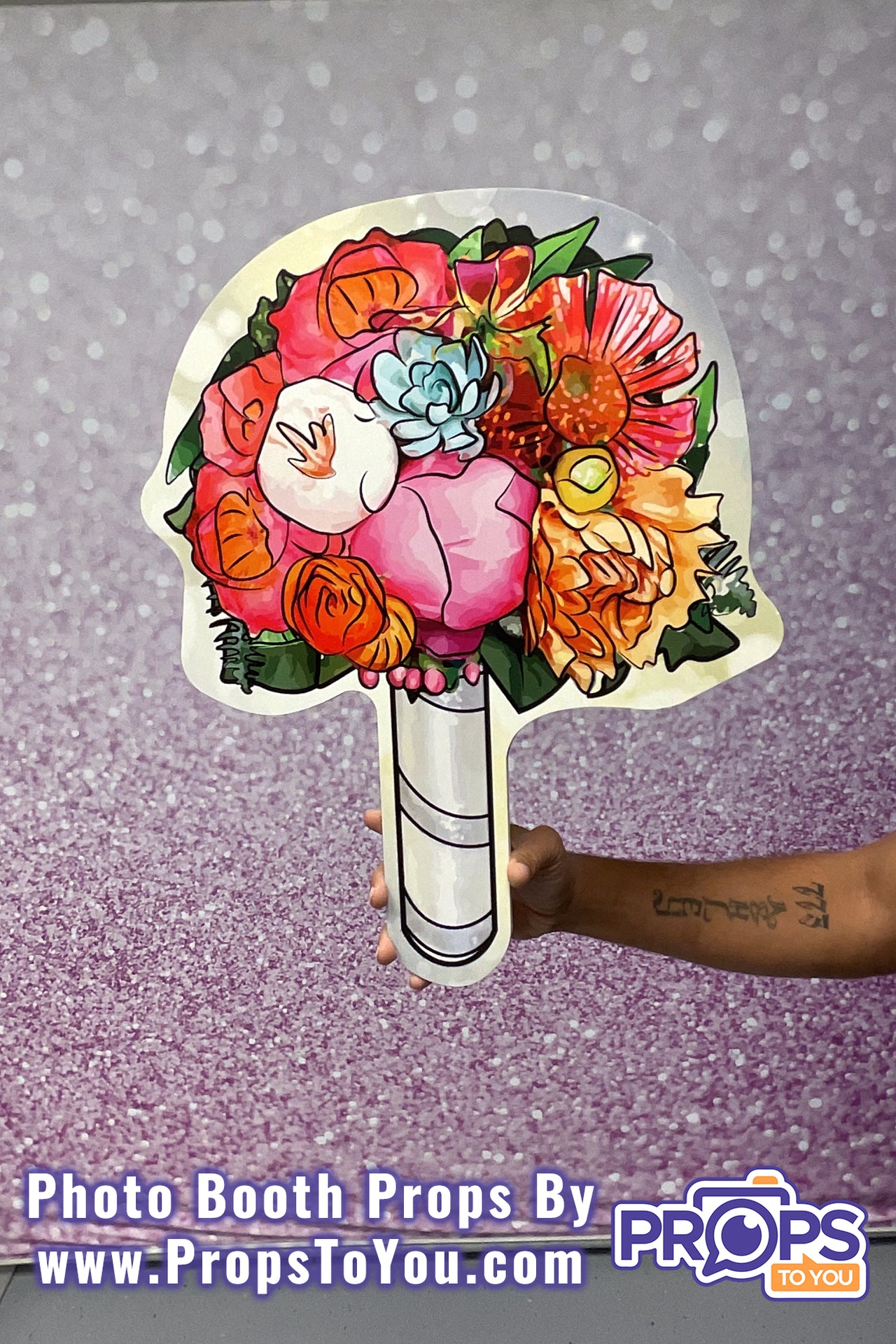 HUGE Props: Periwinkle/Bright Bouquet Photo Booth Prop
