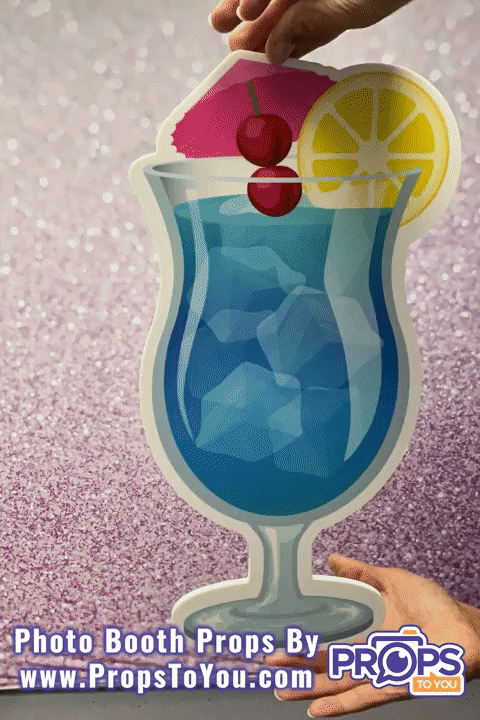 BIG Props: Cocktails! Blue Lagoon/Piña Colada Photo Booth Prop