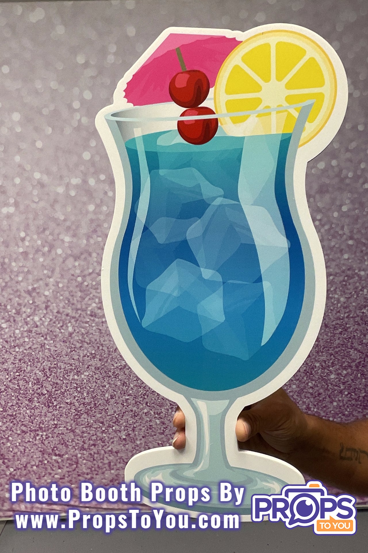 BIG Props: Cocktails! Blue Lagoon/Piña Colada Photo Booth Prop